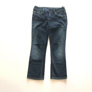 Ladies Size 28 Silver Jeans - Suki Capri